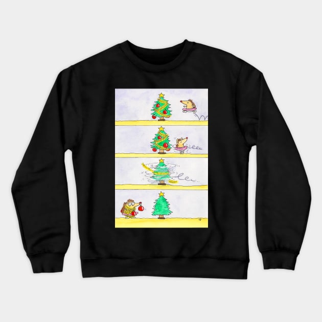 Christmas Ballet Cartoon Crewneck Sweatshirt by nicolejanes